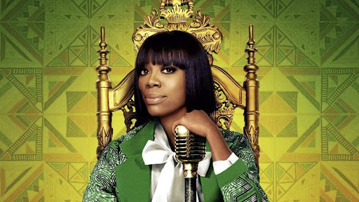 Yvonne Orji in a poster of her comedy special 'Yvonne Orji - Momma, I made it'