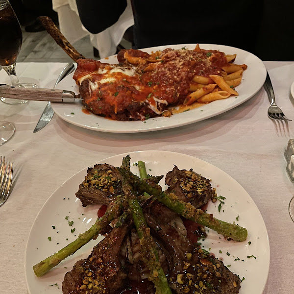 Lamb chops and veal chop