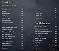 Skylark Hotel menu 1