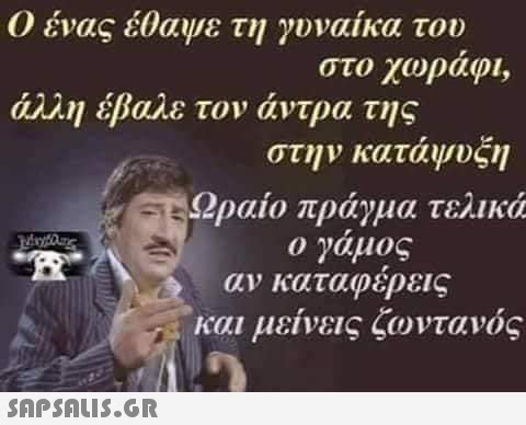 Ο ένας έθαψε τη γυναίκα του στο χώράφι, άλλη έβαλε τον άντρα της στην κατάψυξη Ωραίο πράγμα τελικά ο γαμος αν καταφέρεις και μείνεις ζωντανός