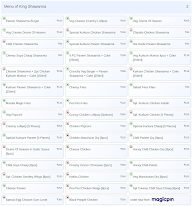 King Shawarma menu 2