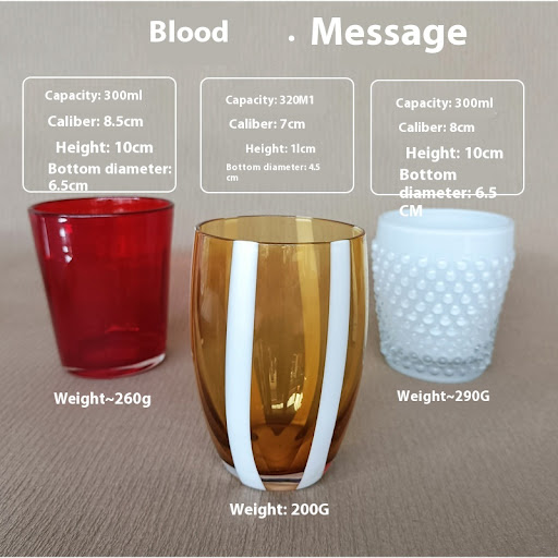 Title 1, Handmade glass retro wine glass in primary colo...