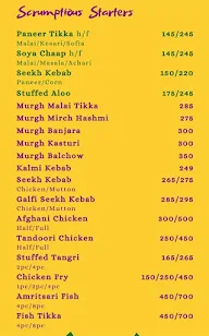 Rumali House menu 1