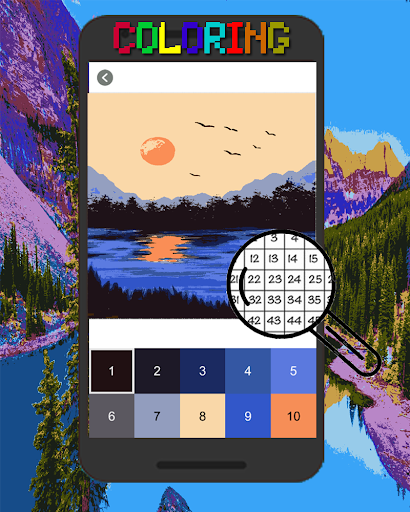 Landscape Pixel Art Coloring By Number