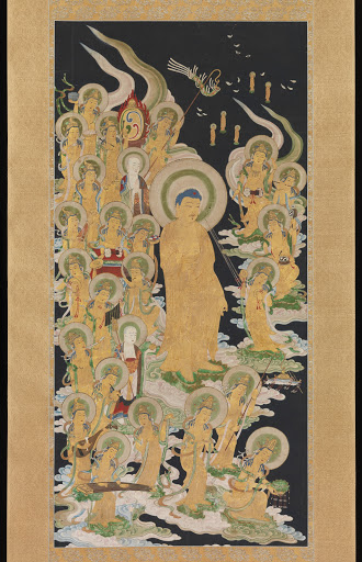 阿弥陀二十五菩薩来迎図 Buddha And Attendants Google Arts Culture