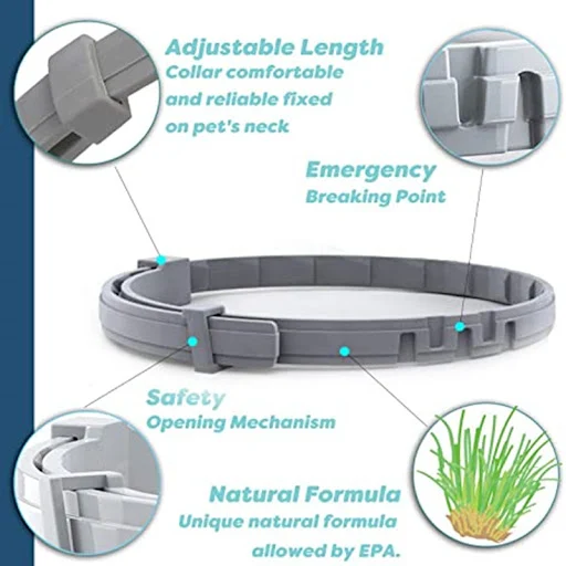 VIP Pet Cat Dog Flea and Tick Remover Collar,Necklace Adjustable Repellent Mosquitoes Dog Collar for Puppy Cat Big Dog 