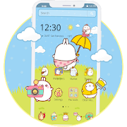 Cute Rabbit Cartoon Theme  Icon