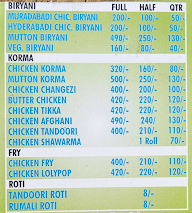 Zaara Biryani Chicken Point menu 2