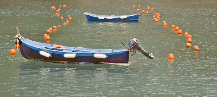 Barche blu di vagero