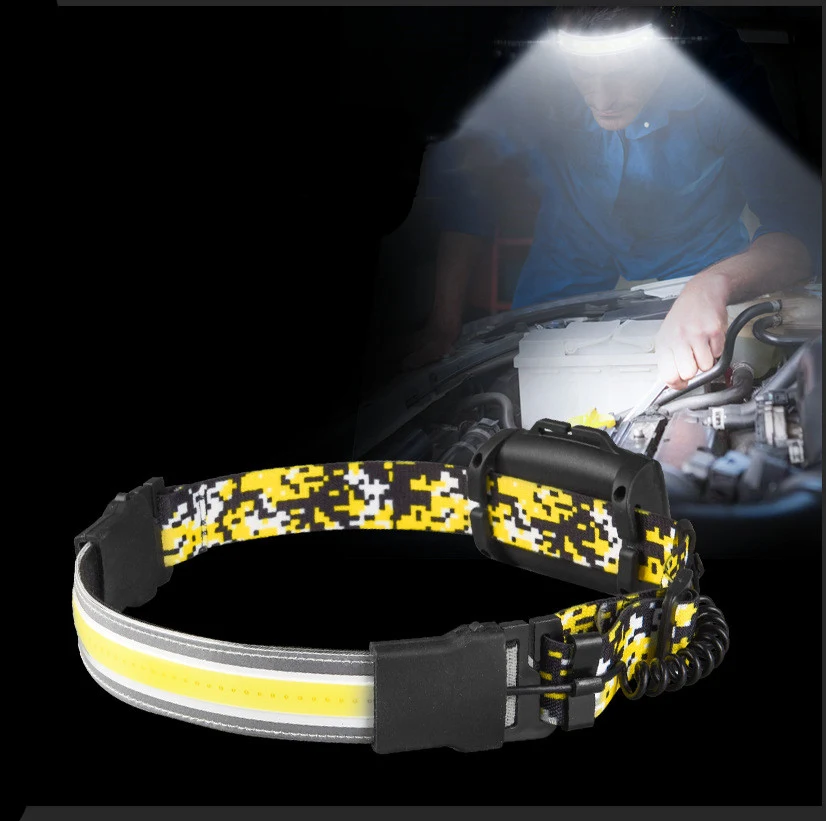 COB Portable Waterproof Headlight Running Light with Lithium Battery and USB, a bright and reliable headlamp for runners