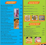 Royal Falooda menu 1