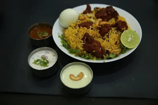 Hyderabadi Chicken 65 Dum Biryani