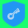 Blue VPN/ free proxy network icon