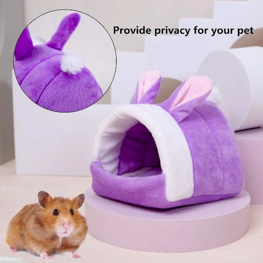Guinea Pig House Warm Cozy Hamster Nest Versatile Plush Sponge for Small Pets in Winter Rabbit Hedgehog Squirrel Safe