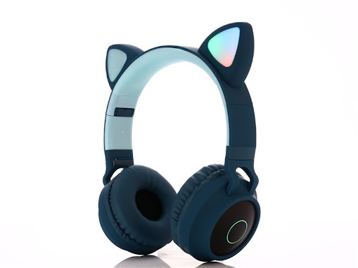 Title 2, Cartoon Head-mounted Cat Ears Gaming Wireless B...