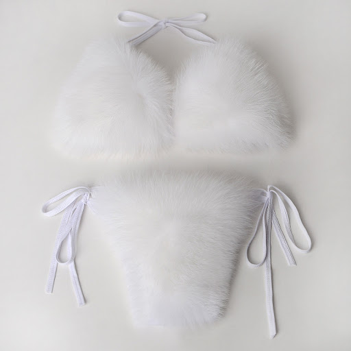 Title 21, Summer New Underwear Fox Fur Solid Color Split,...