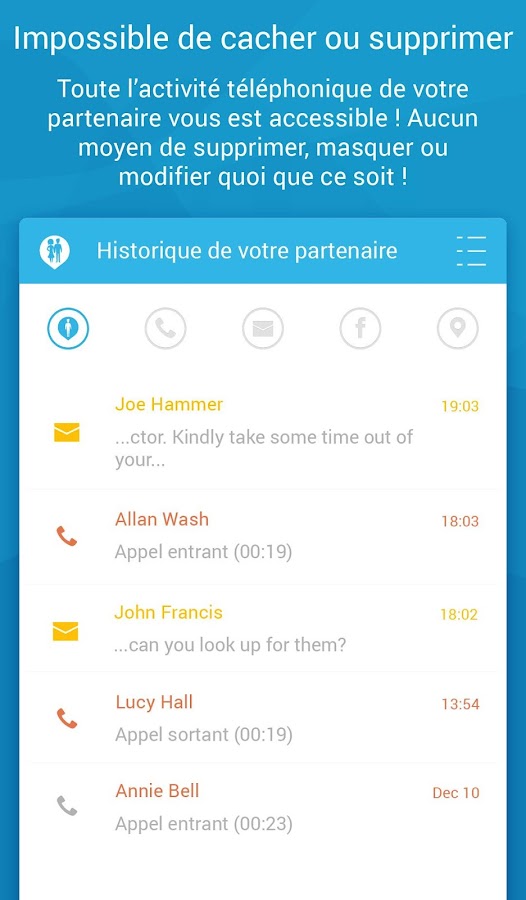   Couple Tracker - SMS Appel GPS – Capture d'écran 