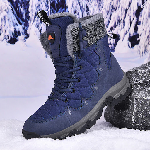 Title 24, Mens Thick-soled Fleece-lined High-top Boots f...