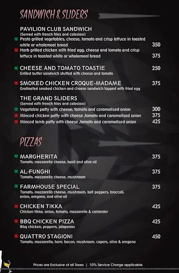 The Cult menu 