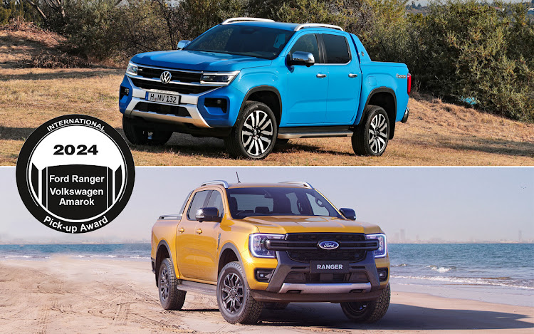 The VW Amarok (top) and Ford Ranger are joint winners of this year's international pickup award.