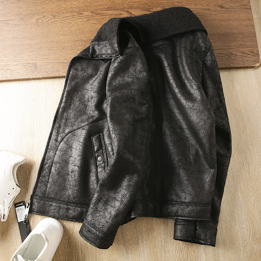 Title 19, Mens fur integrated lapel jacket, perfect for ...