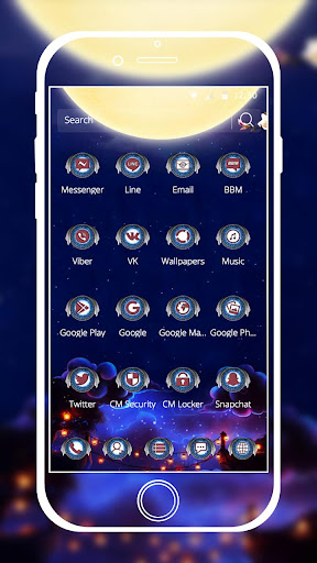 Stars theme purple blue sky