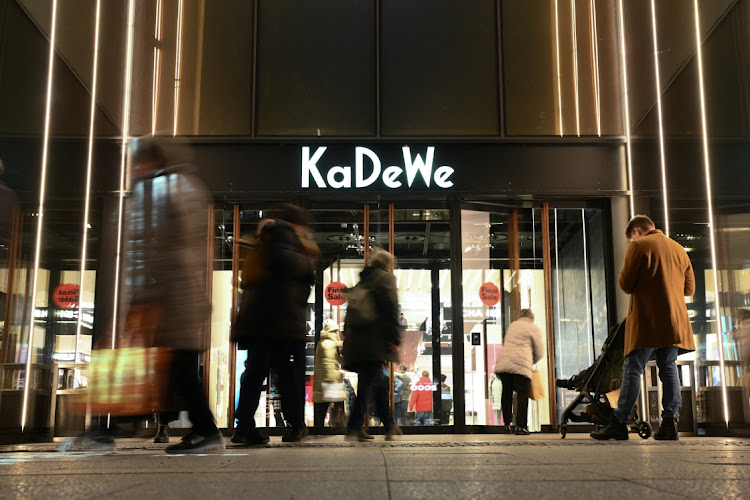 People enter the department store Kaufhaus des Westens in Berlin, Germany, January 29 2024. Picture: ANNEGRET HILSE/REUTERS