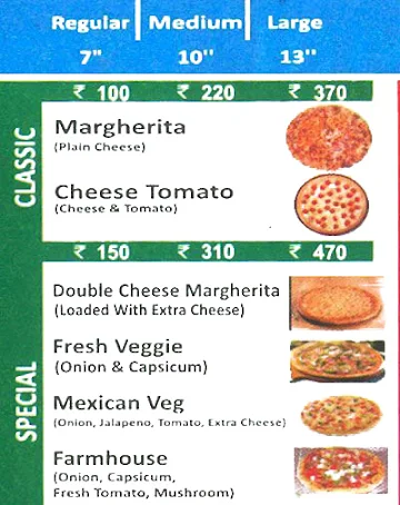 Da Pizza Makers menu 