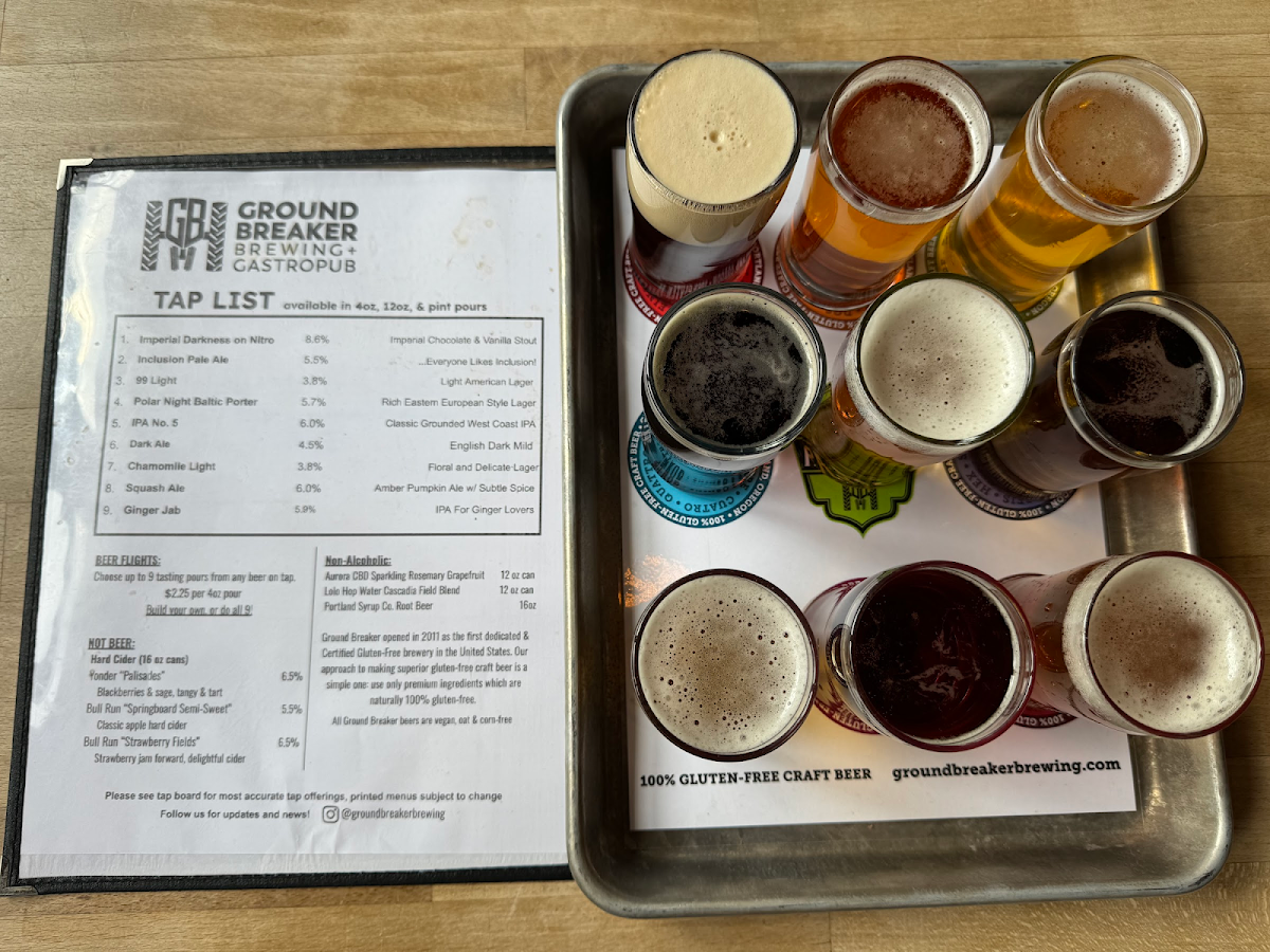 Gluten-Free Beer at Ground Breaker Brewing and Gastropub