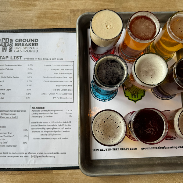 Gluten-Free Beer at Ground Breaker Brewing and Gastropub