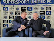 SuperSport United CEO Stan Matthews welcoming coach Gavin Hunt back to the club. Hunt has signed up for two years as head coach.