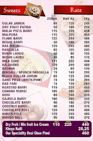 Khalsa Ice Cream menu 2