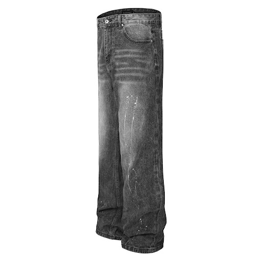 Title 9, Fashion Wash Spray Printed Jeans For Men Comfor...