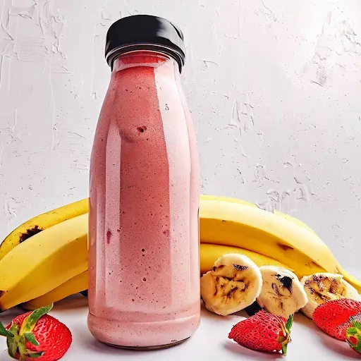 Strawberry Banana Milkshake [350 Ml]