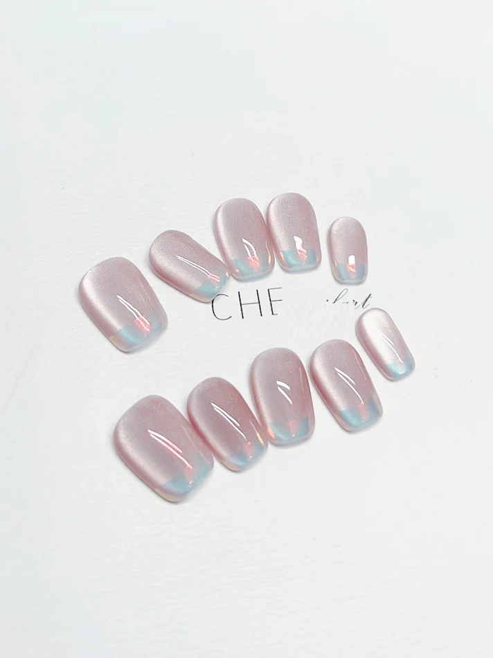 Handmade Custom Wear Nail Phototherapy Short Nail Stickers for Easy and Long-Lasting Manicures with Unique and Stylish D