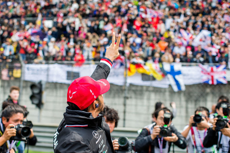 Lewis Hamilton of Mercedes and Great Britain during the F1 Grand Prix of China at Shanghai International Circuit on April 14, 2019 in Shanghai, China.