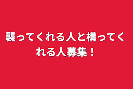 襲ってくれる人と構ってくれる人募集！