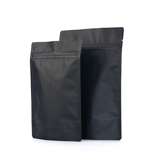 Title 4, Black Zipper Bag Frosted Aluminized Ziplock Tea...