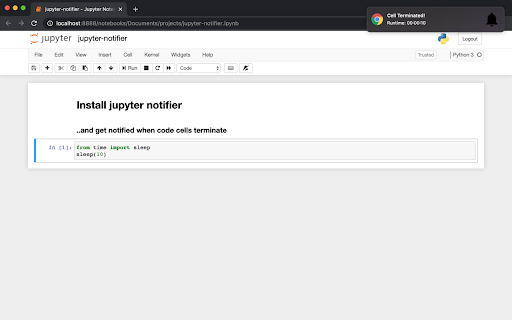 Jupyter Notifier