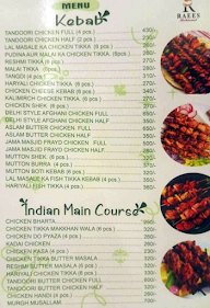 Raees Restaurant menu 2