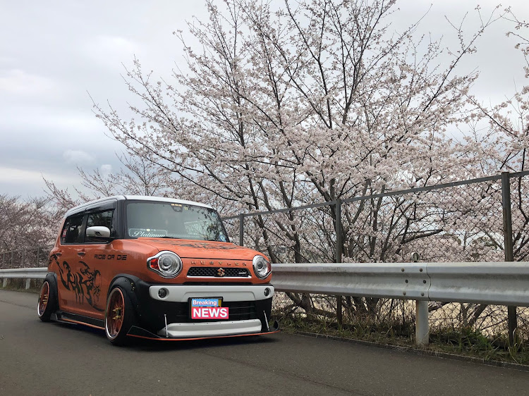 ハスラーの桜と愛車・桜とコラボ・桜スポット・iPhone撮影・ドライブに関するカスタム事例の投稿画像3枚目