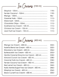 Iceberg Organic Icecreams menu 1