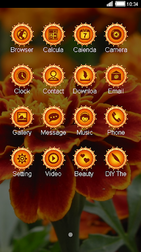 免費下載個人化APP|Orange Flower CLauncher Theme app開箱文|APP開箱王