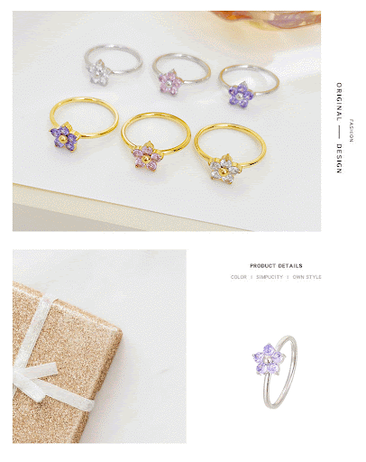 Title 7, Simple Flower Cold Style Personality High Sense...