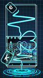 Neon Blue Heart Theme