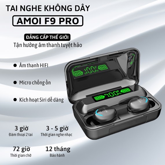 Tai Nghe F9 Pro Bluetooth True Wireless Earbuds With Power Bank Bth - F9 - 5