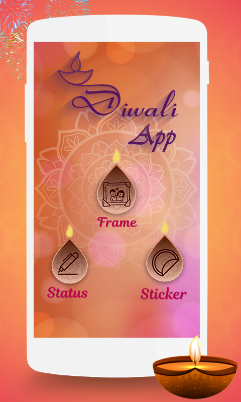 Android application Diwali Cards - Photo Frames screenshort