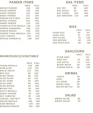 Chaska 91 menu 1