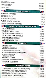 Celebration menu 6