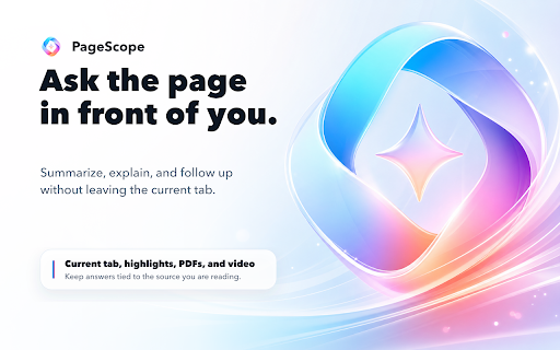 PageScope — Summarize Pages, PDFs & YouTube screenshot 1